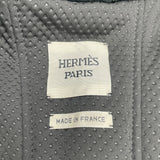 エルメス HERMES レザー切替パフジャケット ホワイト ポリエステル レディース その他アウター
