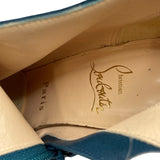 クリスチャン・ルブタン Christian louboutin スエードショートブーツ ネイビー スウェット レディース ブーツ