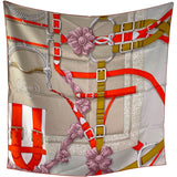 エルメス HERMES カレ70 GRAND MANEGE DETAIL マルチカラー シルク レディース スカーフ