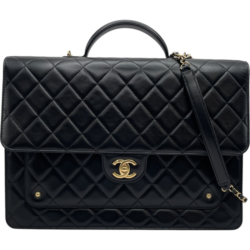 CHANEL シャネル vintage ケース 黒 シャネル CHANEL マトラッセ2WAYブリーフケース AS5703 ブラックbGD