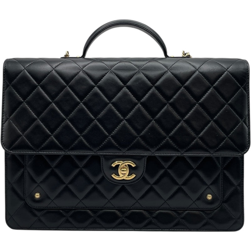 シャネル CHANEL マトラッセ2WAYブリーフケース AS5703 ブラックbGD