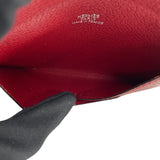 エルメス HERMES エンヴェロープPM □D刻 ルージュ リザード レディース カードケース