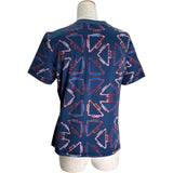 エルメス HERMES ロゴプリント半袖Tシャツ 2E4600DC インディゴ コットン レディース 半袖Ｔシャツ