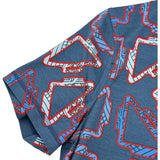 エルメス HERMES ロゴプリント半袖Tシャツ 2E4600DC インディゴ コットン レディース 半袖Ｔシャツ