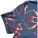 エルメス HERMES ロゴプリント半袖Tシャツ 2E4600DC インディゴ コットン レディース 半袖Ｔシャツ