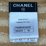 シャネル CHANEL パール装飾ノースリーブカーディガン P50864 ゴールド ポリエステル レディース カーディガン