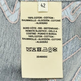 エルメス HERMES ロゴプリント半袖Tシャツ 2E4600DC インディゴ コットン レディース 半袖Ｔシャツ