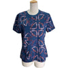 エルメス HERMES ロゴプリント半袖Tシャツ 2E4600DC インディゴ コットン レディース 半袖Ｔシャツ