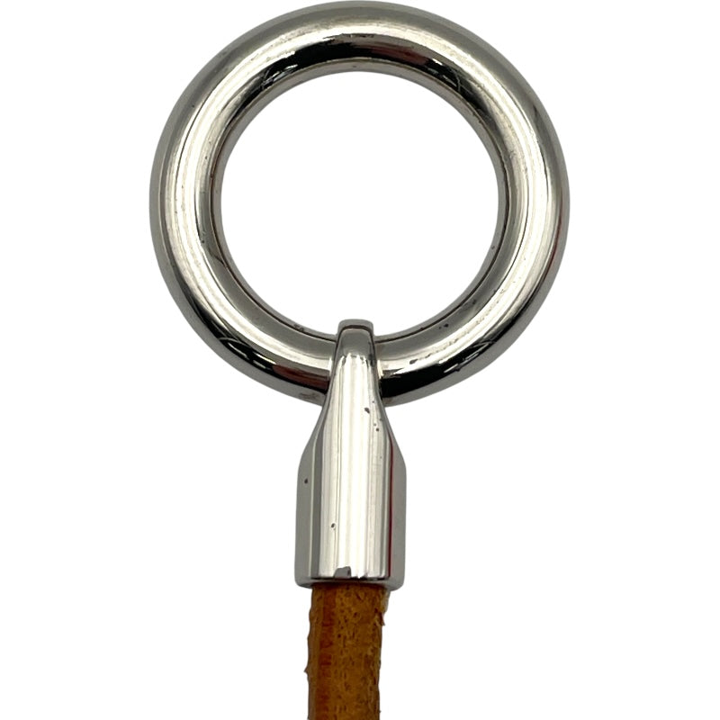 エルメス HERMES グルナン チョーカー ブラウン レザー・メタル