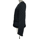 サルヴァトーレ・フェラガモ Salvatore Ferragamo チェーントリミングキルティングジャケット ブラック ナイロン レディース ダウンジャケット