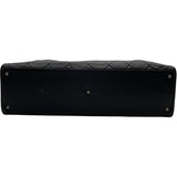 シャネル CHANEL マトラッセロゴボストンバッグ A15685 6番台 ブラック SV金具 カーフ レディース ボストンバッグ