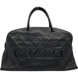 シャネル CHANEL マトラッセロゴボストンバッグ A15685 6番台 ブラック SV金具 カーフ レディース ボストンバッグ