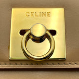 セリーヌ CELINE トグルチェーンハンドバッグ ベージュ GD金具 カーフ レディース ハンドバッグ