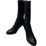 シャネル CHANEL パール装飾レザーショートブーツ G46776 ブラック レザー レディース ブーツ