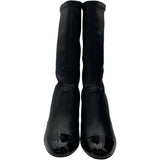 シャネル CHANEL パール装飾レザーショートブーツ G46776 ブラック レザー レディース ブーツ