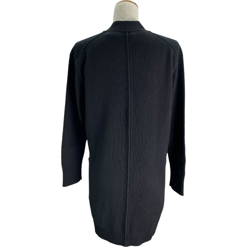 エルメス HERMES カシミヤロングニットカーディガン ブラック カシミヤ