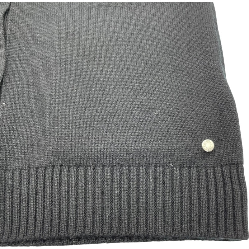 エルメス HERMES カシミヤロングニットカーディガン ブラック カシミヤ