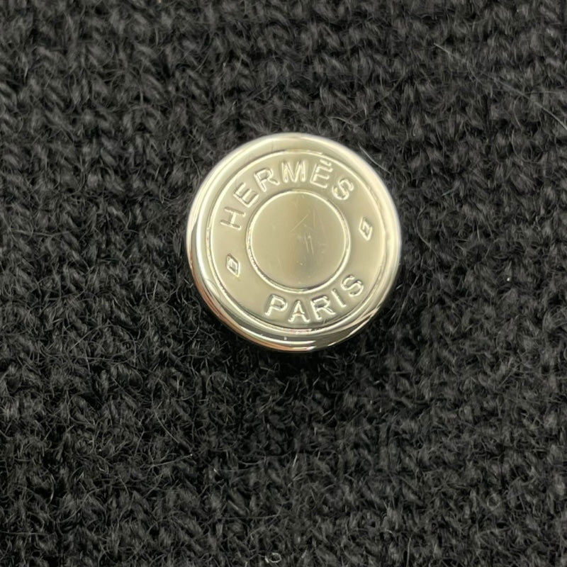 エルメス HERMES カシミヤロングニットカーディガン ブラック カシミヤ