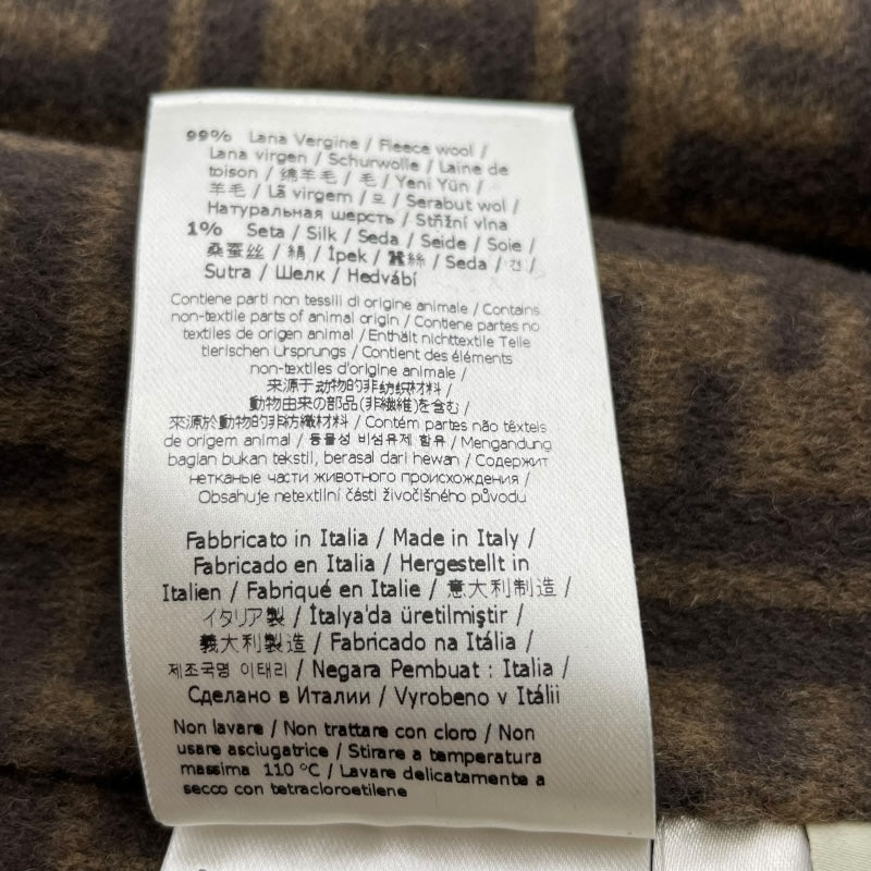 フェンディ FENDI FF切替ウールトレンチコート FF9011 ネイビー ウール  