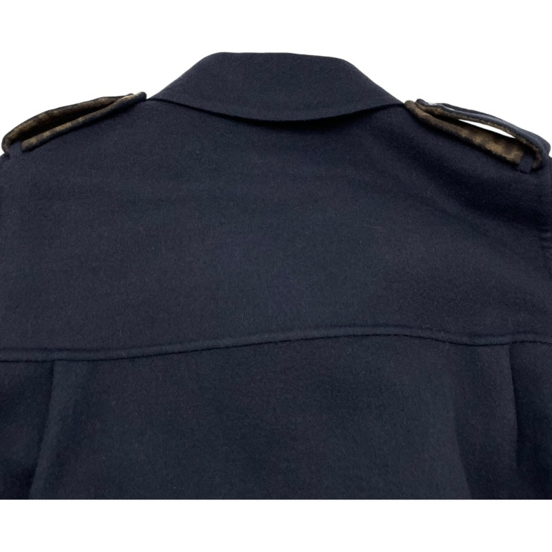 フェンディ FENDI FF切替ウールトレンチコート FF9011 ネイビー ウール  