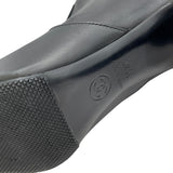 シャネル CHANEL ココマークチェーン装飾ショートブーツ G27249 ブラック レザー レディース ブーツ