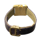 カルティエ Cartier タンク アングレーズ SM WT100014 シルバー YG×革 レディース 腕時計