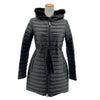 モンクレール MONCLER BARBELFUR ライトダウンコート ブラック ナイロン レディース ダウンジャケット