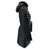 モンクレール MONCLER BARBELFUR ライトダウンコート ブラック ナイロン レディース ダウンジャケット