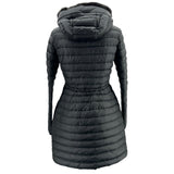 モンクレール MONCLER BARBELFUR ライトダウンコート ブラック ナイロン レディース ダウンジャケット