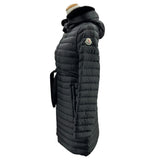 モンクレール MONCLER BARBELFUR ライトダウンコート ブラック ナイロン レディース ダウンジャケット