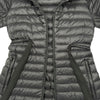 モンクレール MONCLER BARBELFUR ライトダウンコート ブラック ナイロン レディース ダウンジャケット