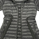 モンクレール MONCLER BARBELFUR ライトダウンコート ブラック ナイロン レディース ダウンジャケット