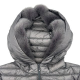 モンクレール MONCLER SORBUS ライトダウンジャケット グレー ナイロン レディース ダウンジャケット