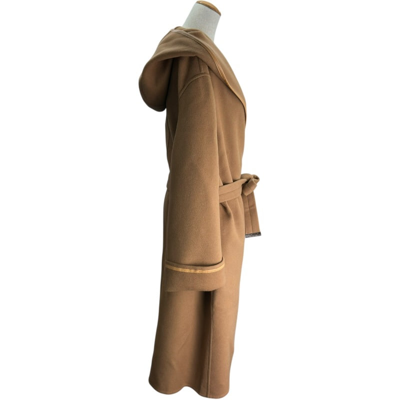 【美品】稀少サイズ LOUIS VUITTON フーデッドラップコート ルイ・ヴィトン LOUIS VUITTON カシミヤフーデッドラップコート FSC048
