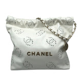 シャネル CHANEL CHANEL22 スモール AS3260 ホワイト ゴールド金具 カーフ レディース トートバッグ