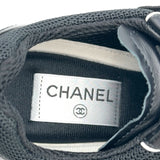 シャネル CHANEL ココマークヒールスニーカー G46871 ブラック ナイロン レディース スニーカー