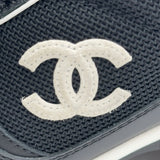 シャネル CHANEL ココマークヒールスニーカー G46871 ブラック ナイロン レディース スニーカー
