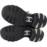 シャネル CHANEL ココマークヒールスニーカー G46871 ブラック ナイロン レディース スニーカー
