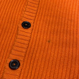 エルメス HERMES カシミヤニットカーディガン オレンジ カシミヤ メンズ カーディガン