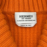 エルメス HERMES カシミヤニットカーディガン オレンジ カシミヤ メンズ カーディガン