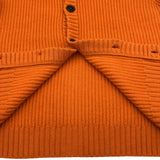 エルメス HERMES カシミヤニットカーディガン オレンジ カシミヤ メンズ カーディガン
