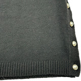 シャネル CHANEL パールココボタンノースリーブニットワンピース P50087 ブラック カシミヤ レディース ワンピース