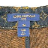 ルイ・ヴィトン LOUIS VUITTON モノグラムストレートカットジーンズ FTPF06 ブラック デニム レディース デニムパンツ