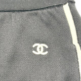 シャネル CHANEL サイドラインココマークワイドパンツ P82429 ブラック シルク レディース パンツ