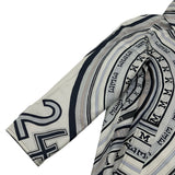 エルメス HERMES 総柄リバーシブルピーコート マルチカラー/ブラック シルク レディース ピーコート