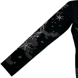 エルメス HERMES 総柄プリントストレッチトップス 3H4621DH ブラック ナイロン レディース 長袖シャツ