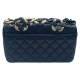 シャネル CHANEL マトラッセ23 カメリア 20番台 ブラック ゴールド ゴールド金具 ラムスキン レディース ショルダーバッグ