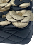 シャネル CHANEL マトラッセ23 カメリア 20番台 ブラック ゴールド ゴールド金具 ラムスキン レディース ショルダーバッグ