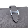 エルメス HERMES ベアンコンビネ ヴェルソ K刻 グリエタン/エトゥープ/シルバー金具 エプソン レディース 三つ折り財布
