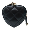 シャネル CHANEL マトラッセ ハートシェイプポーチ AP4838 ブラック/ゴールド金具 ラムスキン レディース ポーチ